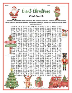 Giant Christmas Word Search