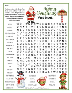 Merry Christmas Word Search