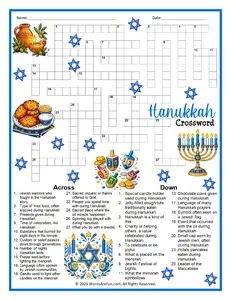 Hanukkah Crossword Puzzle