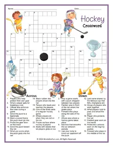 Hockey Crossword Puzzle