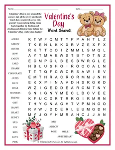 Valentine's Day Word Search