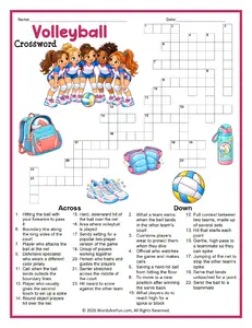 Volleyball Crossword Puzzle
