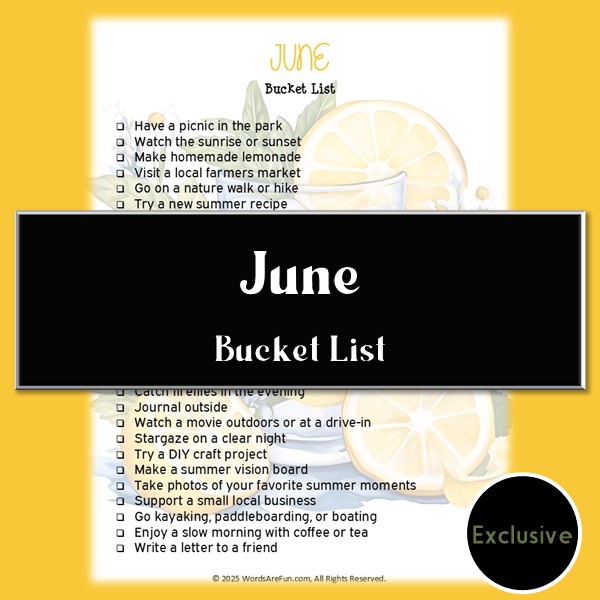 June Bucket List