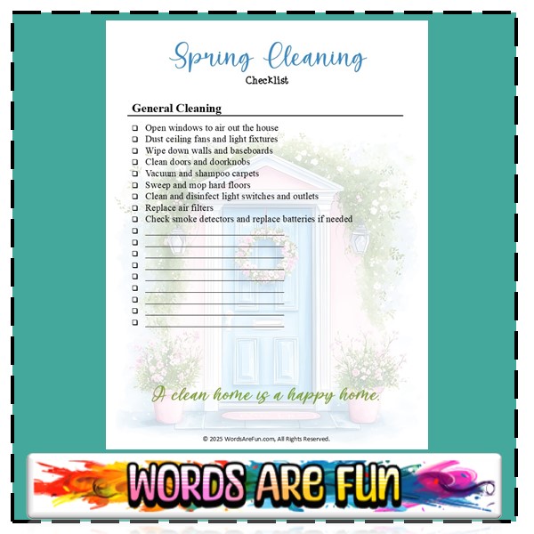 Spring Cleaning Checklist