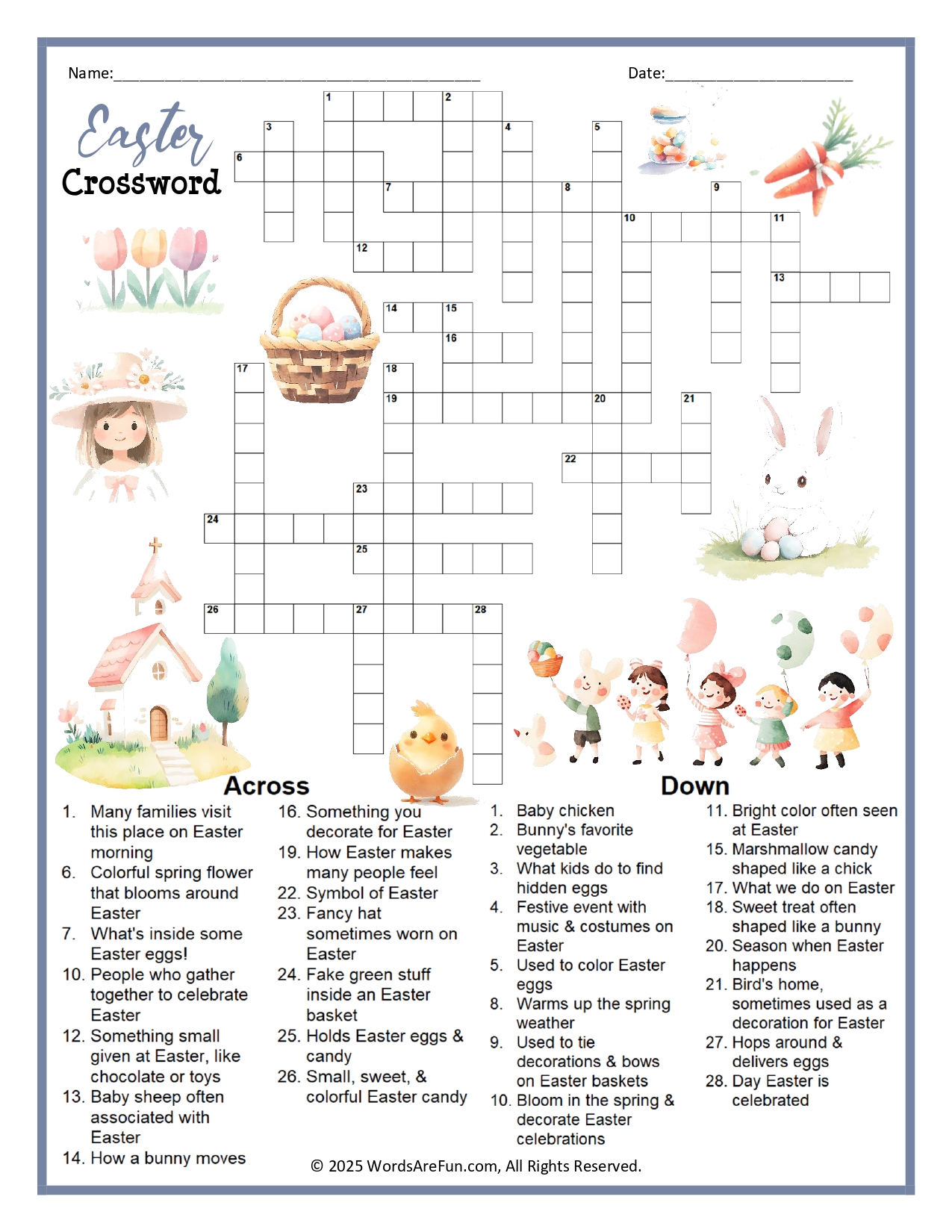 Easter Crossword Puzzle