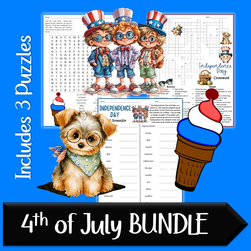 4th of July Independence Day Puzzle Bundle