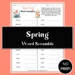 Spring Word Scramble