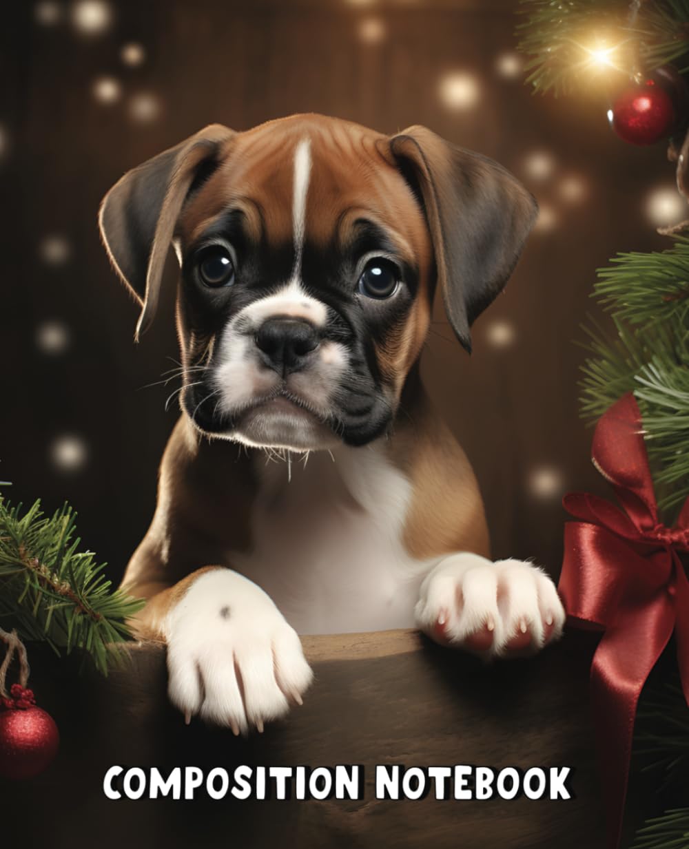 Christmas Boxer Composition Notebook