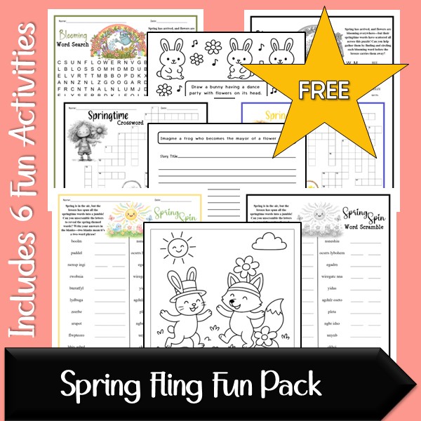 Free Spring Fling Fun Pack for Kids