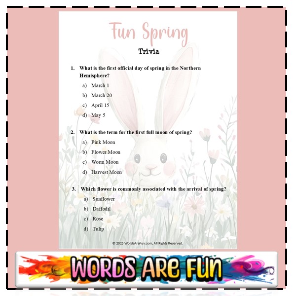 Fun Spring Facts Trivia