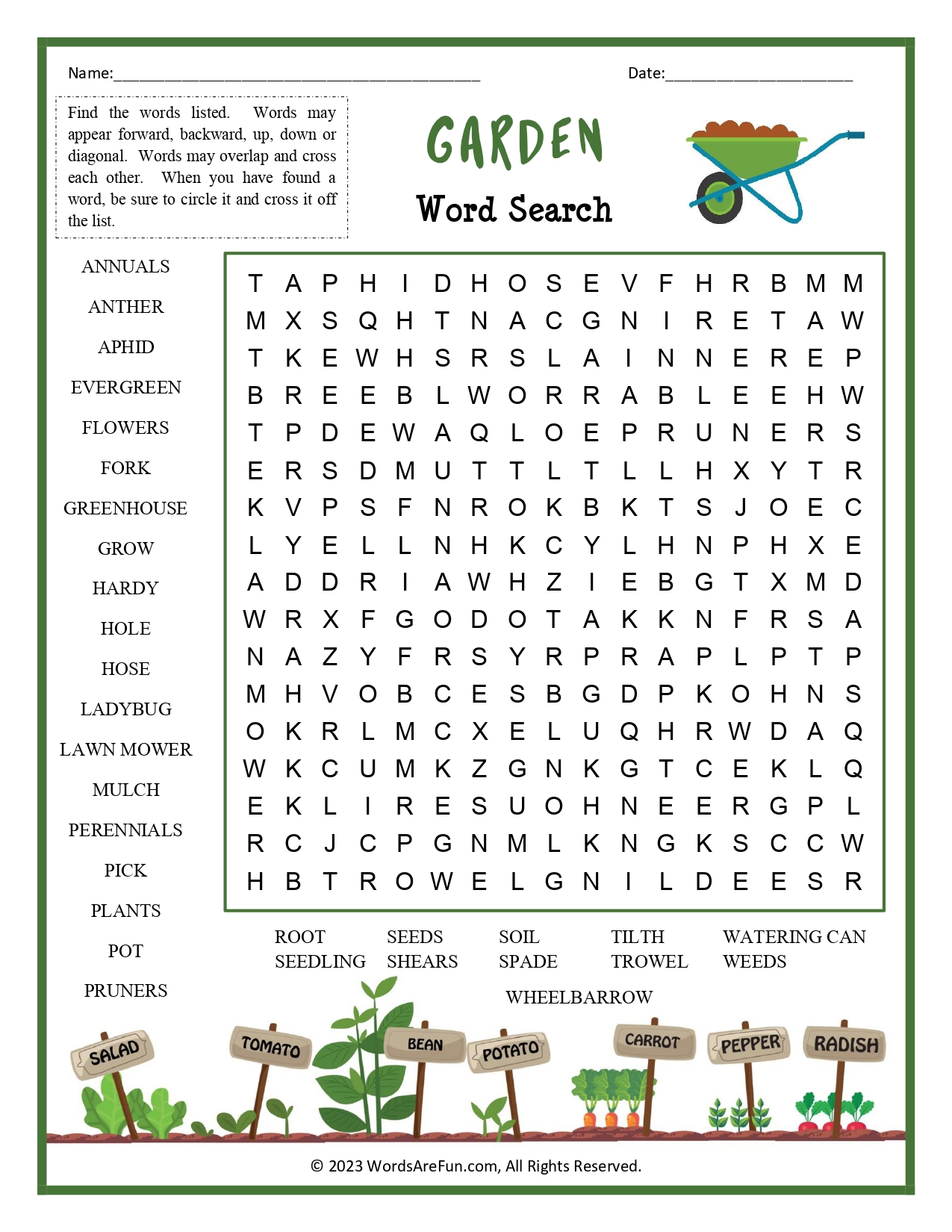 Word Search Puzzles For Girls