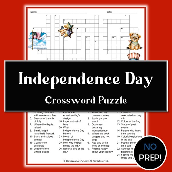 Independence Day Crossword Puzzle