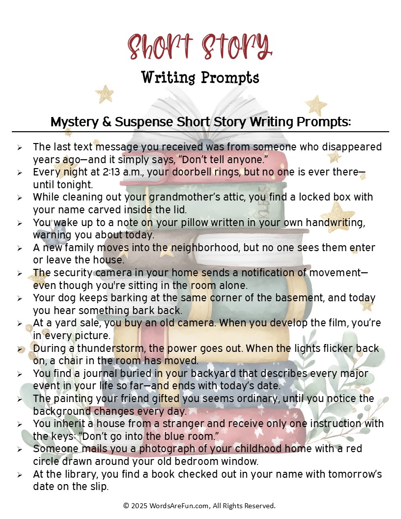 100 Short Story Writing Prompts