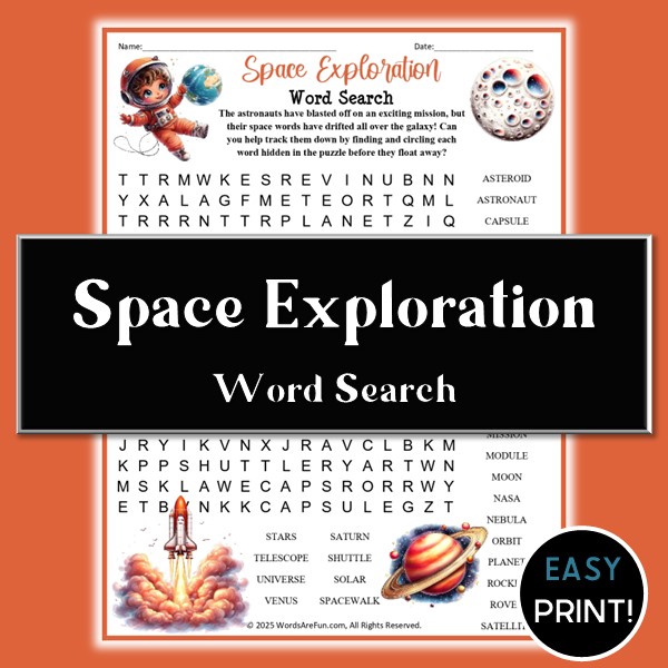 Space Exploration Word Search