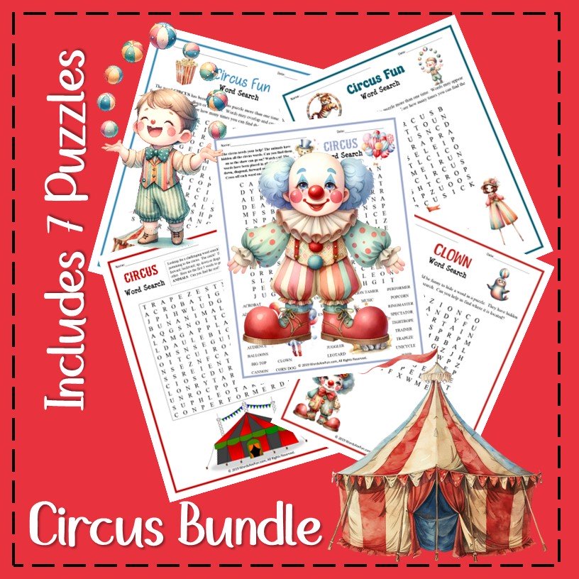 Circus Word Search Bundle
