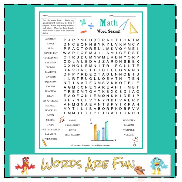 Math Word Search