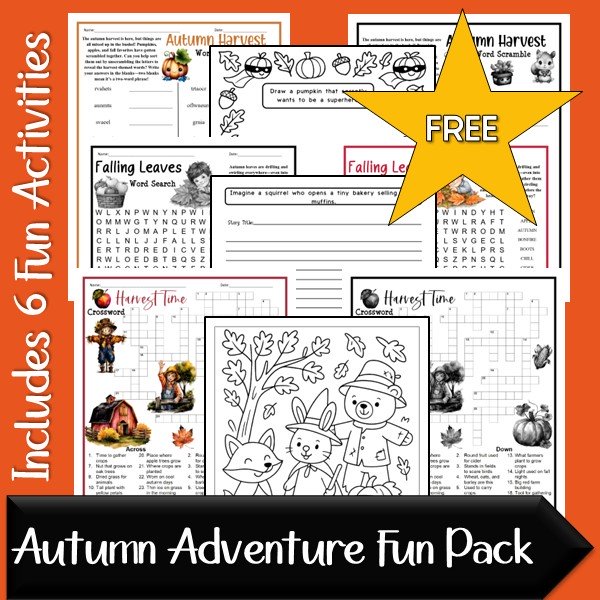 Free Autumn Adventure Fun Pack for Kids