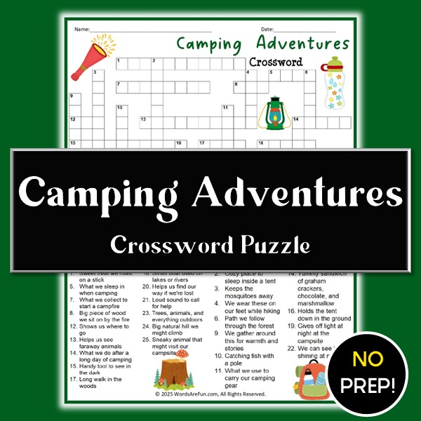 Camping Adventures Crossword Puzzle