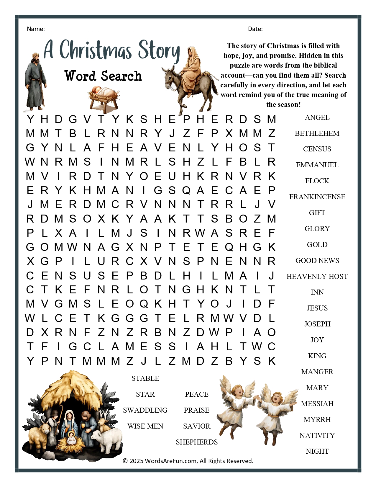 A Christmas Story Word Search