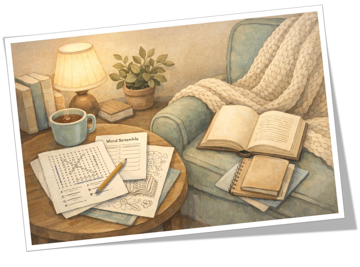 Cozy Word Activities for Puzzle Lovers & Cozy Readers