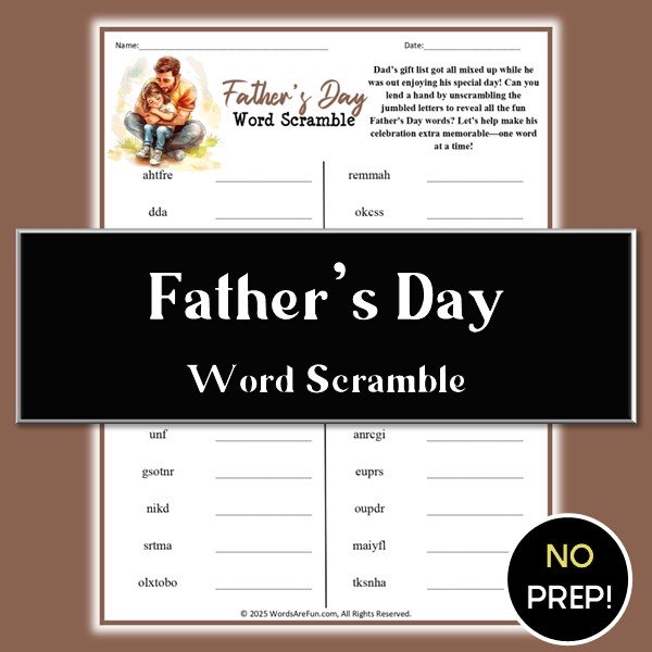 Father's Day Word Scramble