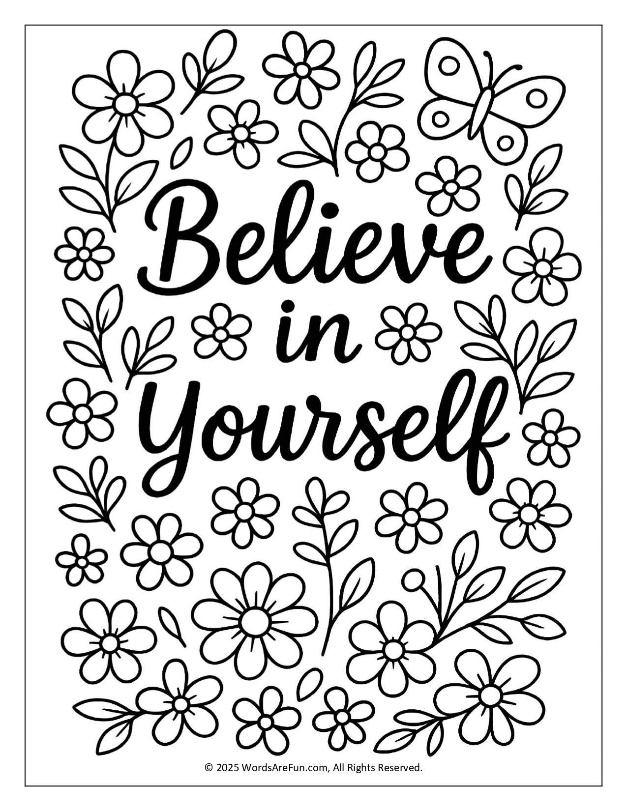 Inspirational Coloring Sheets