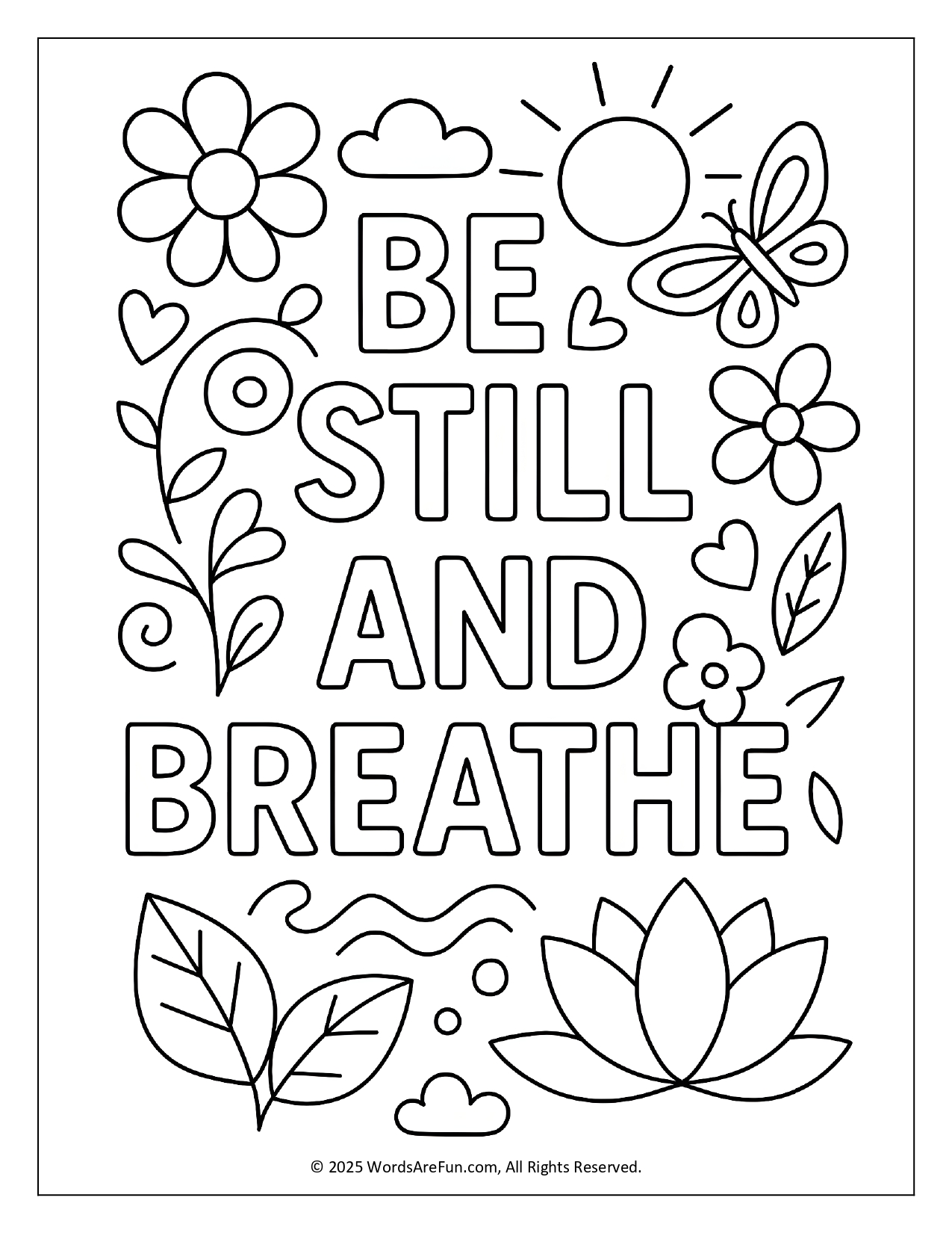 Inspirational Coloring Sheets