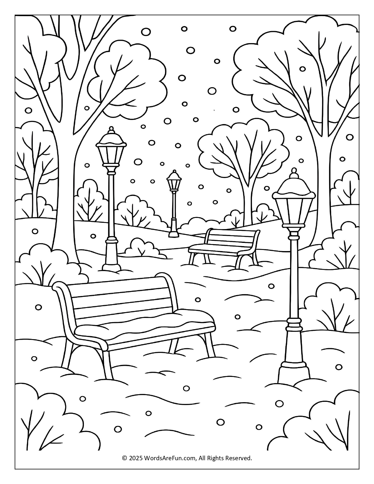 January Coloring Sheets