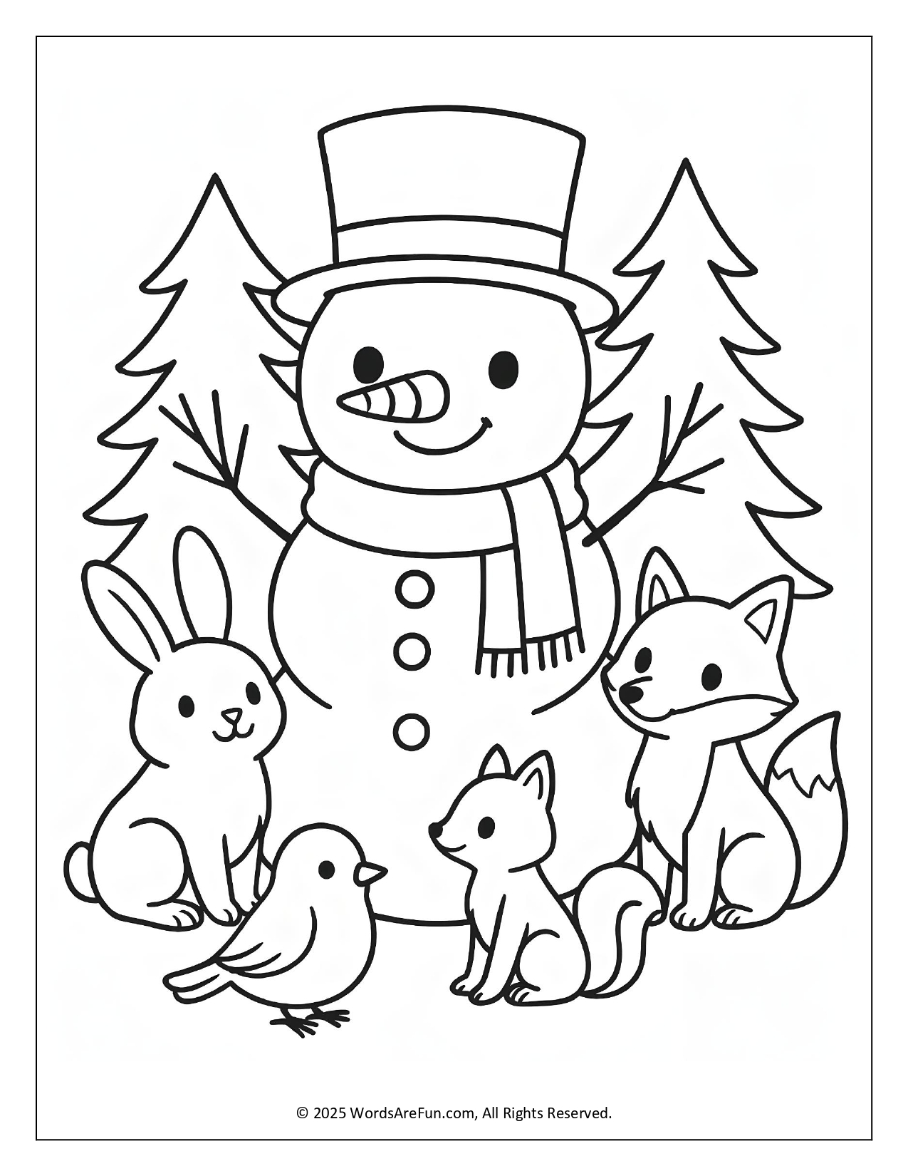 January Coloring Sheets