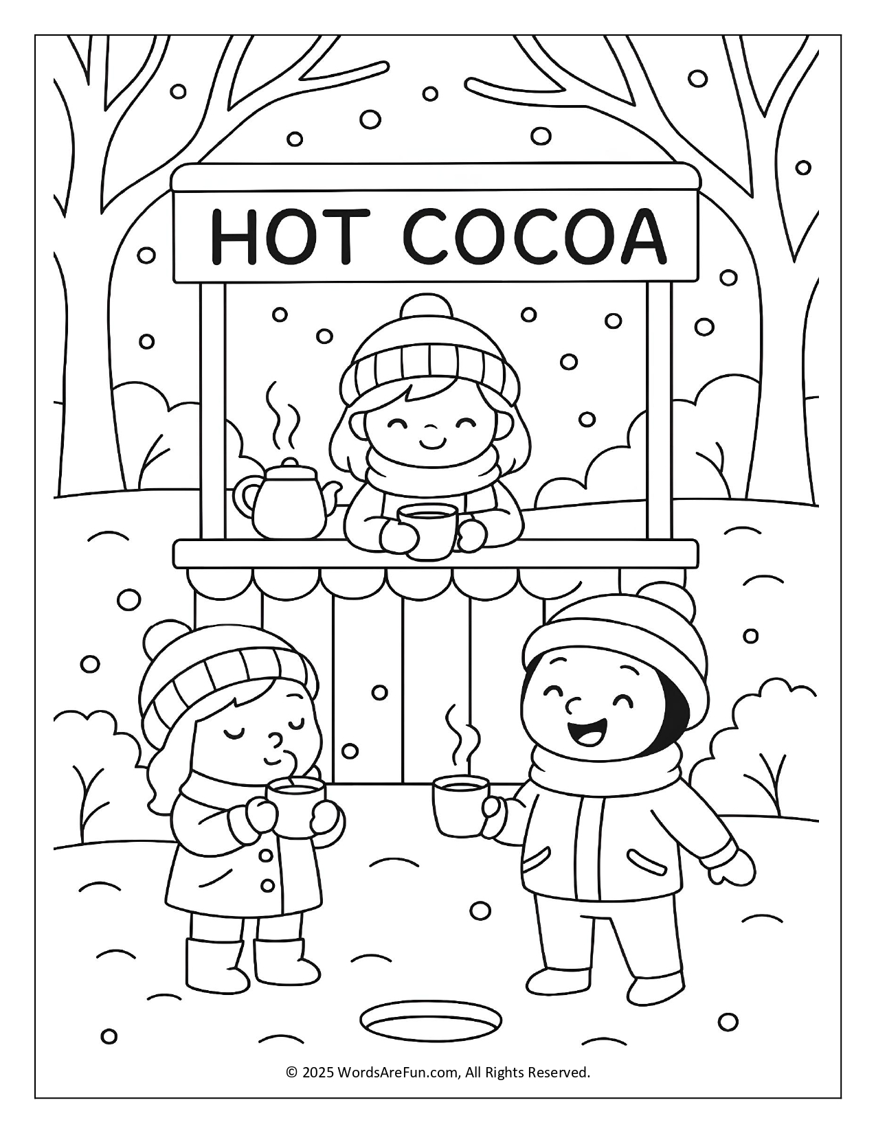 January Coloring Sheets