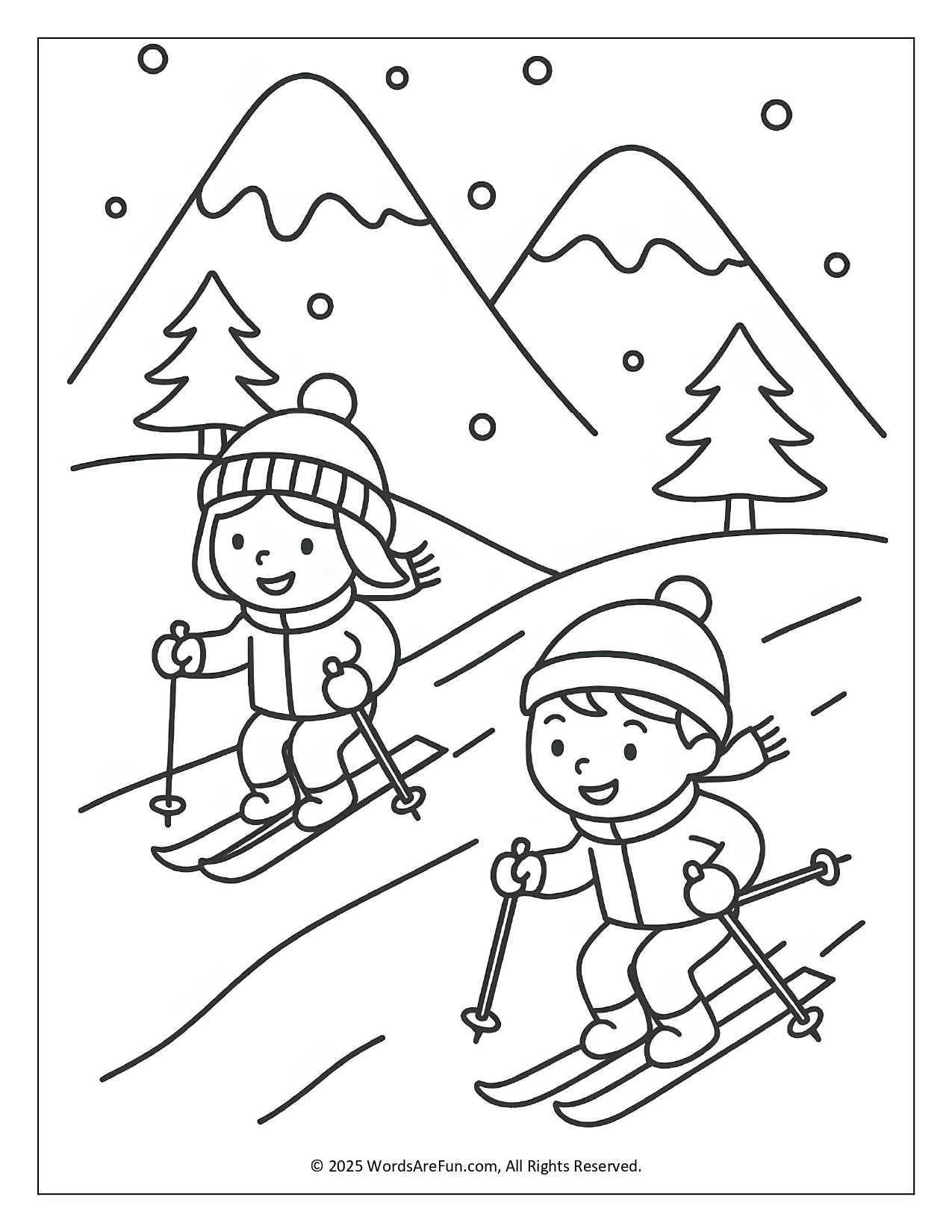 January Coloring Sheets