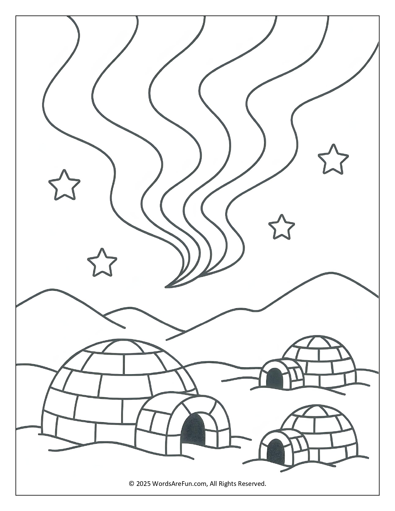 January Coloring Sheets