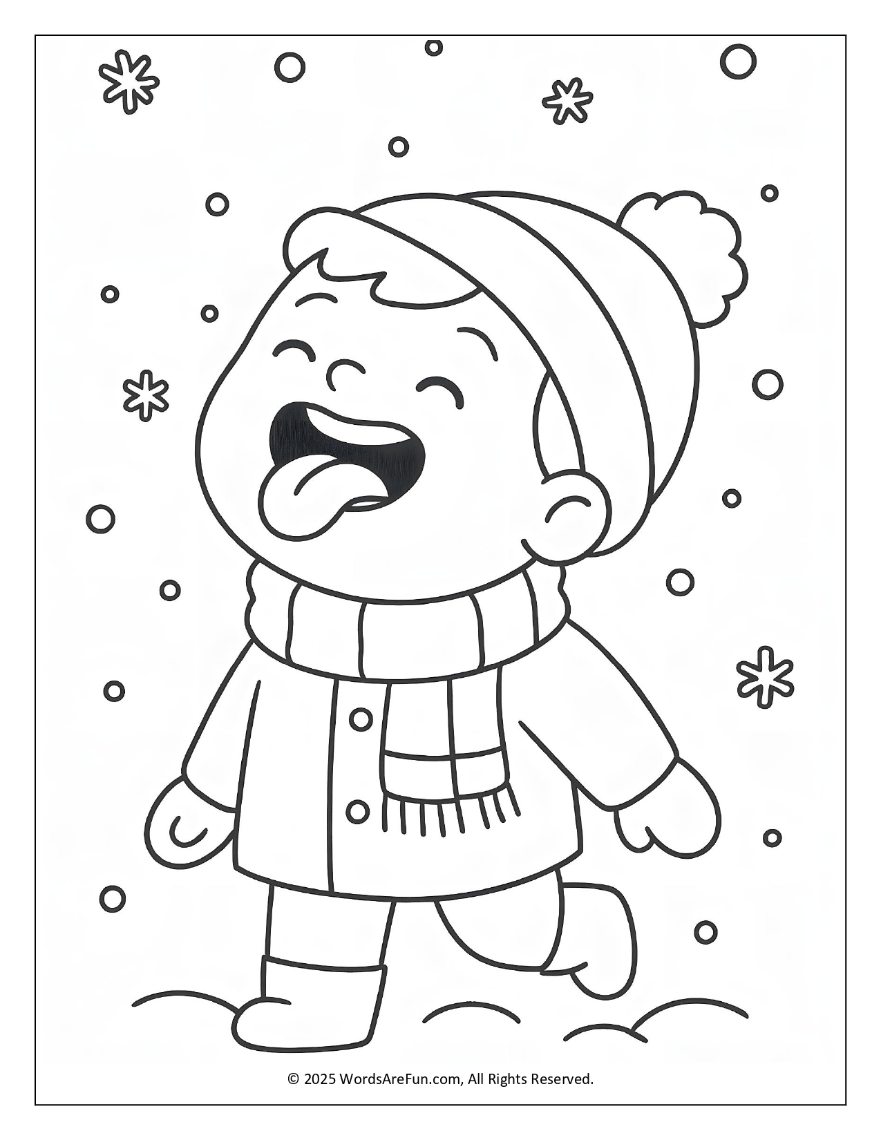 January Coloring Sheets