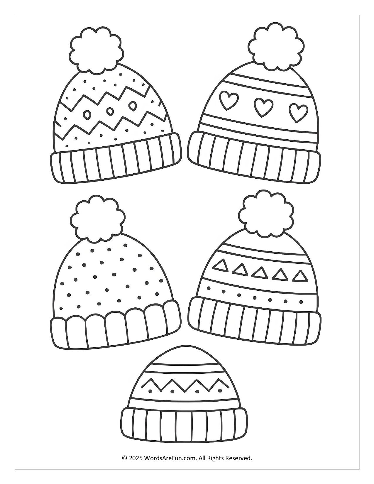 January Coloring Sheets