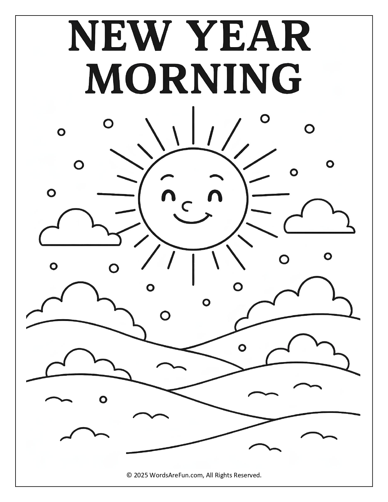 January Coloring Sheets