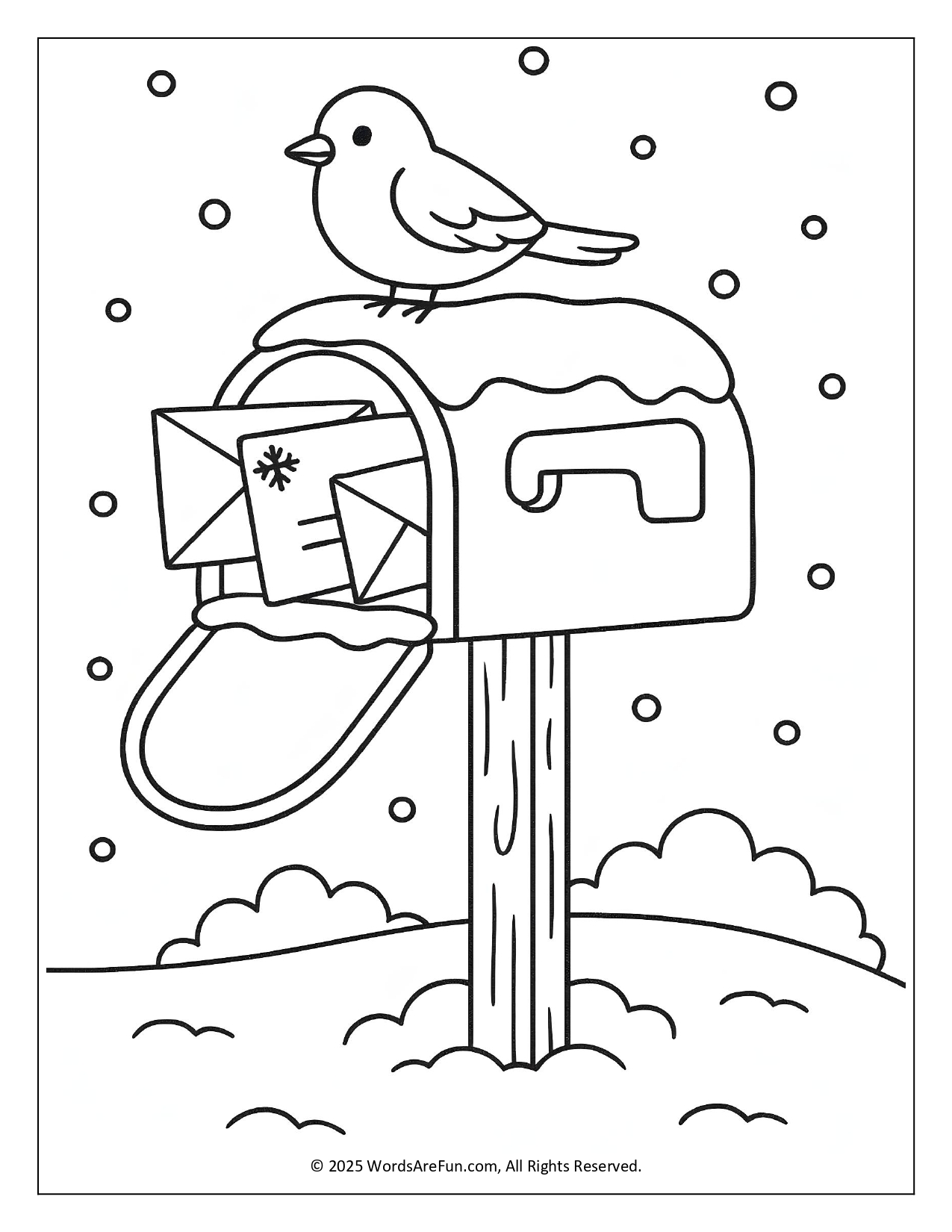 January Coloring Sheets