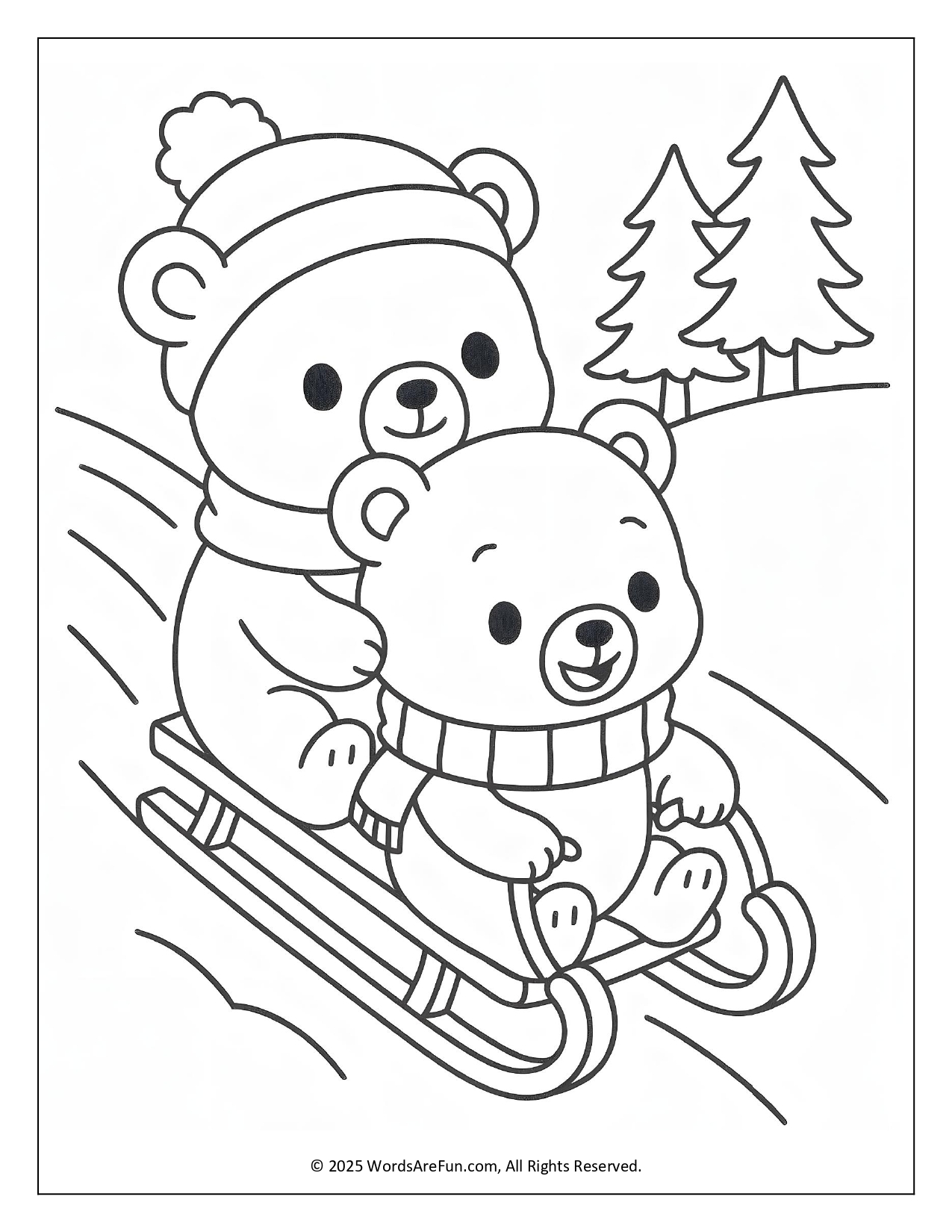 January Coloring Sheets