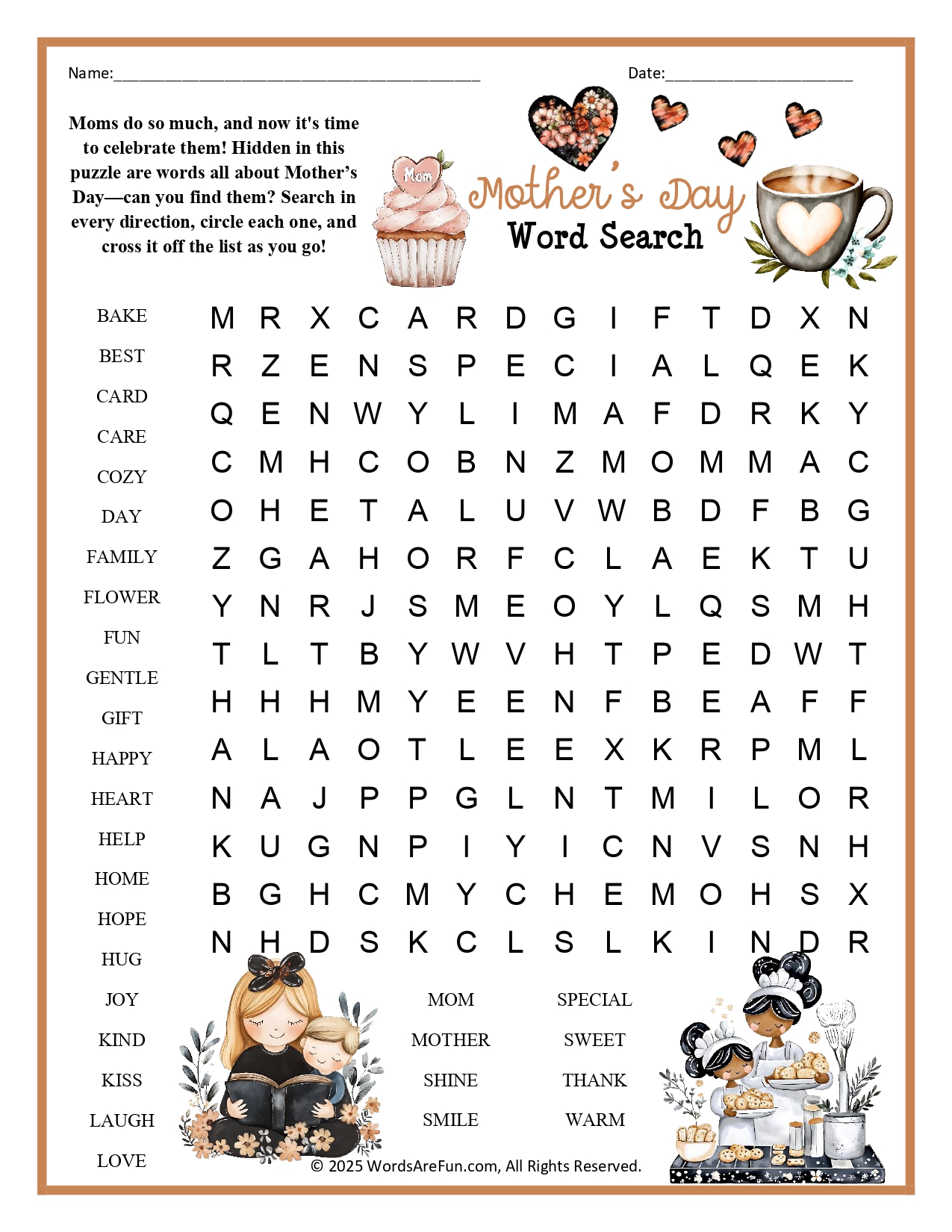 Mother's Day Word Search