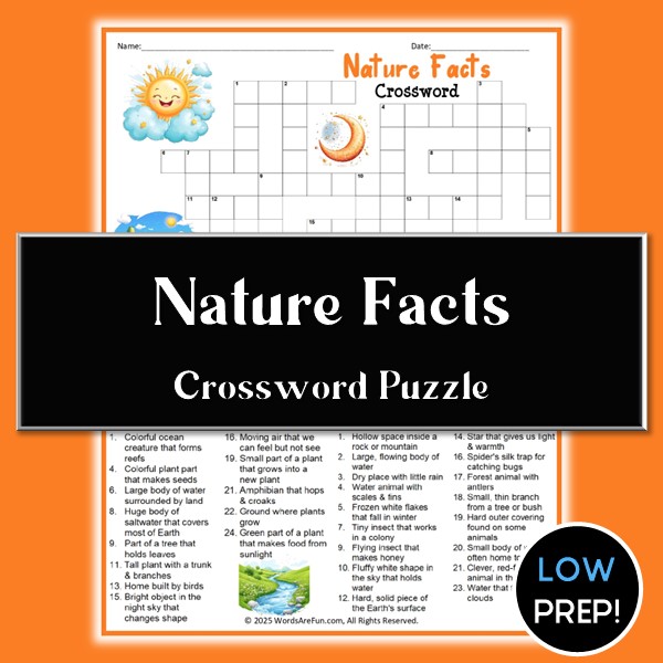 Nature Facts Crossword Puzzle