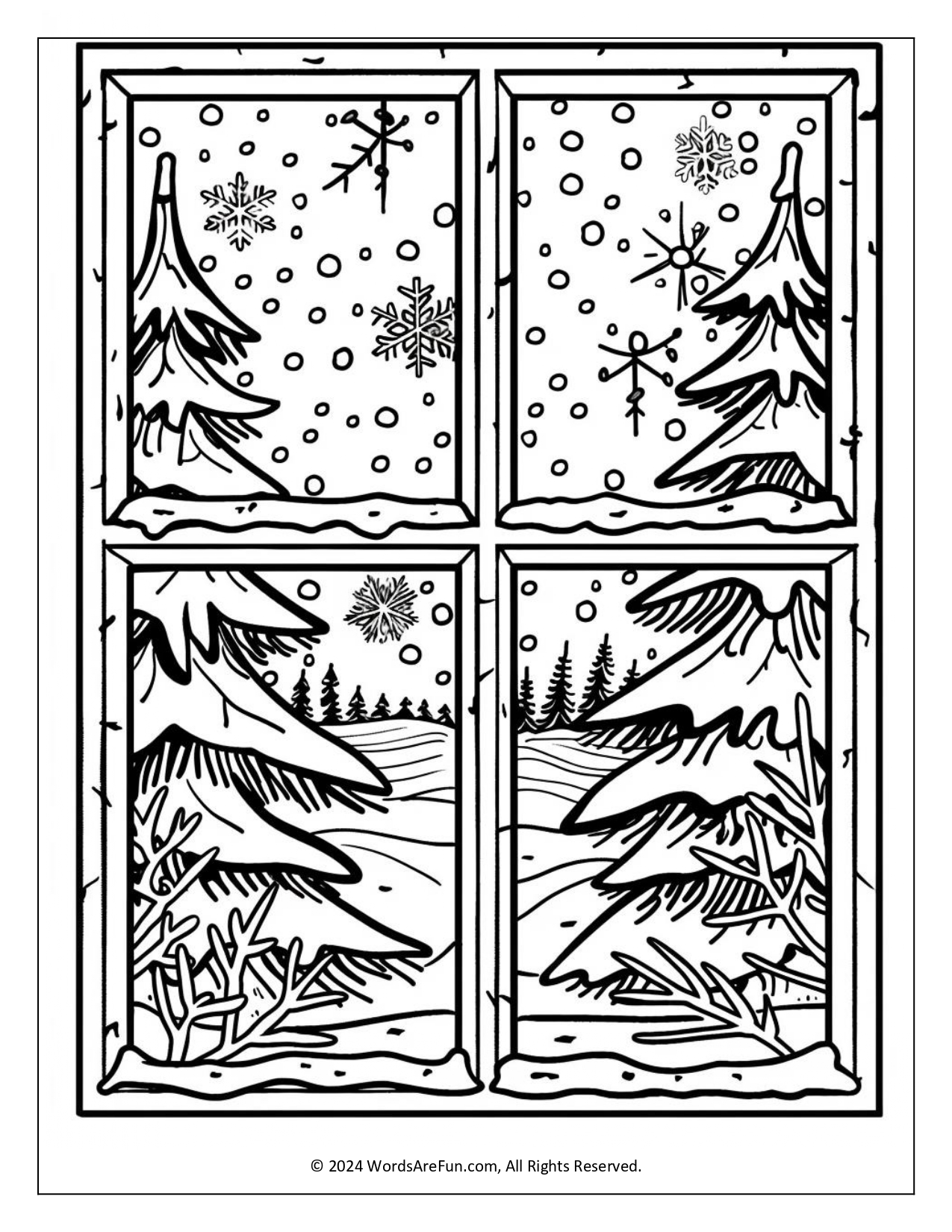 Winter Coloring Sheets