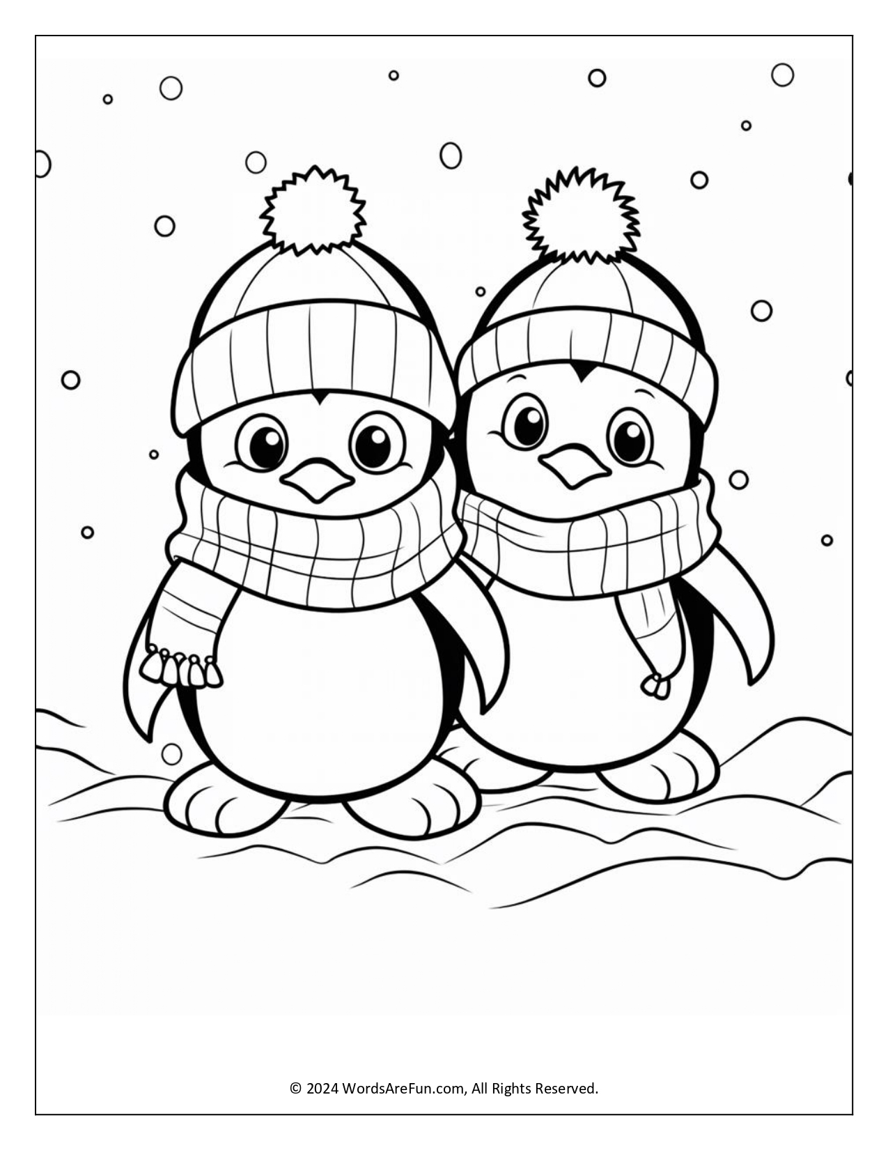 Winter Coloring Sheets