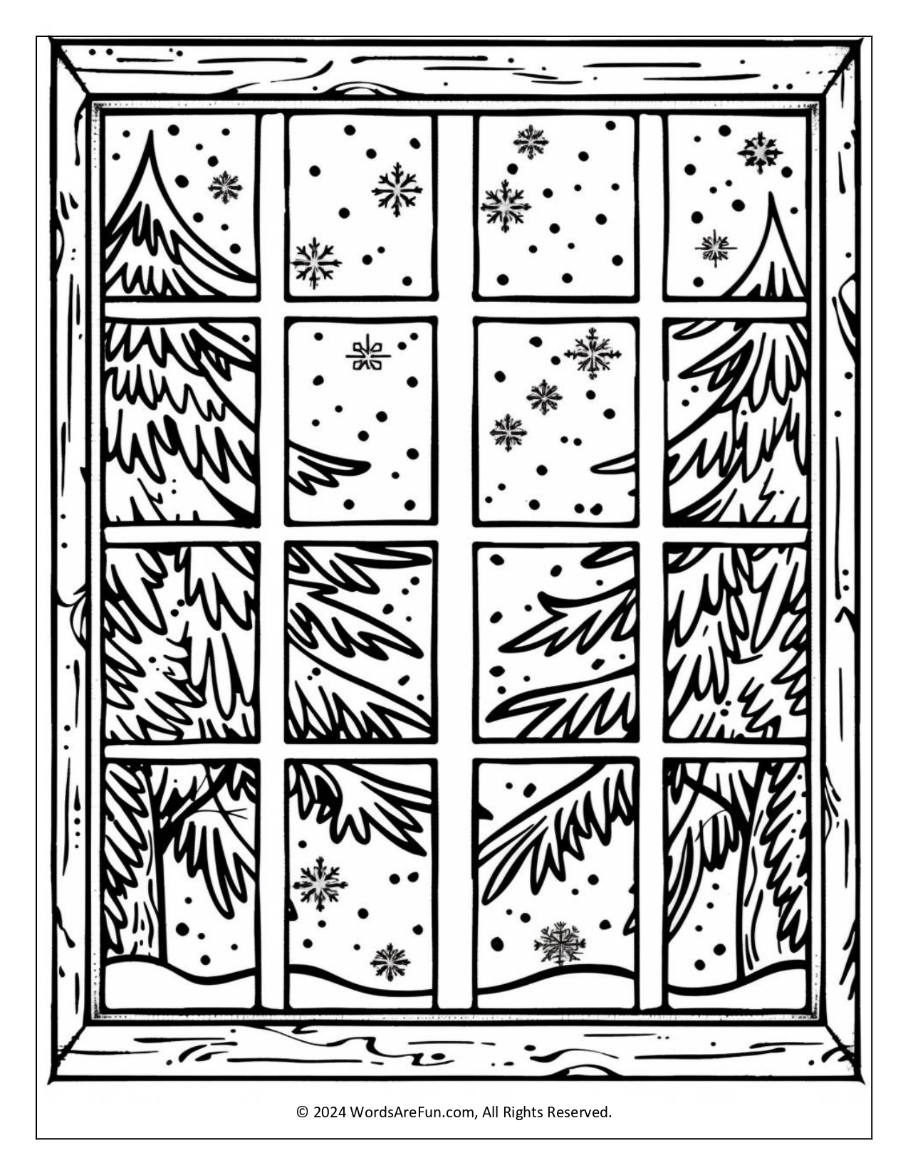 Winter Coloring Sheets
